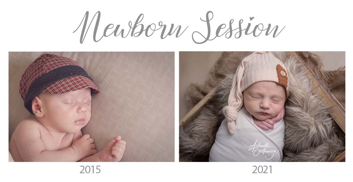 Newborn before and after